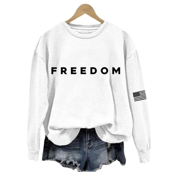 Women’s Charlie Kirk Freedom Casual Printed Sweatshirt