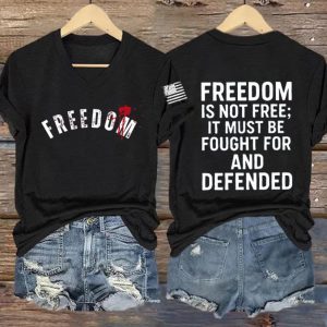 Women's Freedom Is Not Free This is the Turning Point RIP Charlie Kirk Short Sleeve T shirt 1