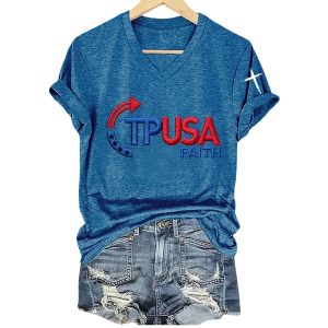 Women's Turning Point USA Faith Printed Short Sleeved T Shirt