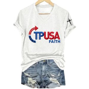 Women's Turning Point USA Faith Printed Short Sleeved T Shirt
