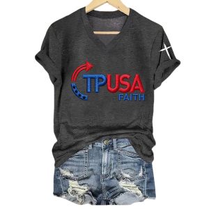 Women's Turning Point USA Faith Printed Short Sleeved T Shirt