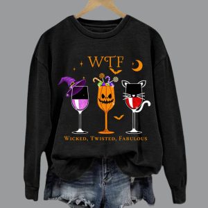 Women's WTF Wicked Twisted Fabulous Printed Sweatshirt