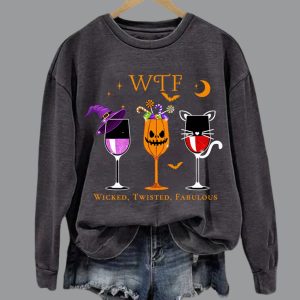 Women's WTF Wicked Twisted Fabulous Printed Sweatshirt
