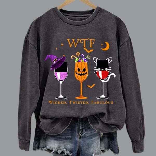 Women’s WTF Wicked Twisted Fabulous Printed Sweatshirt