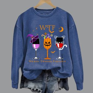 Women's WTF Wicked Twisted Fabulous Printed Sweatshirt