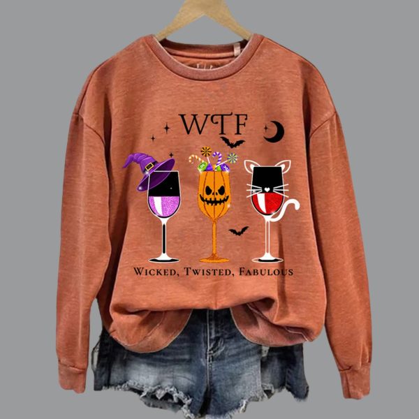 Women’s WTF Wicked Twisted Fabulous Printed Sweatshirt