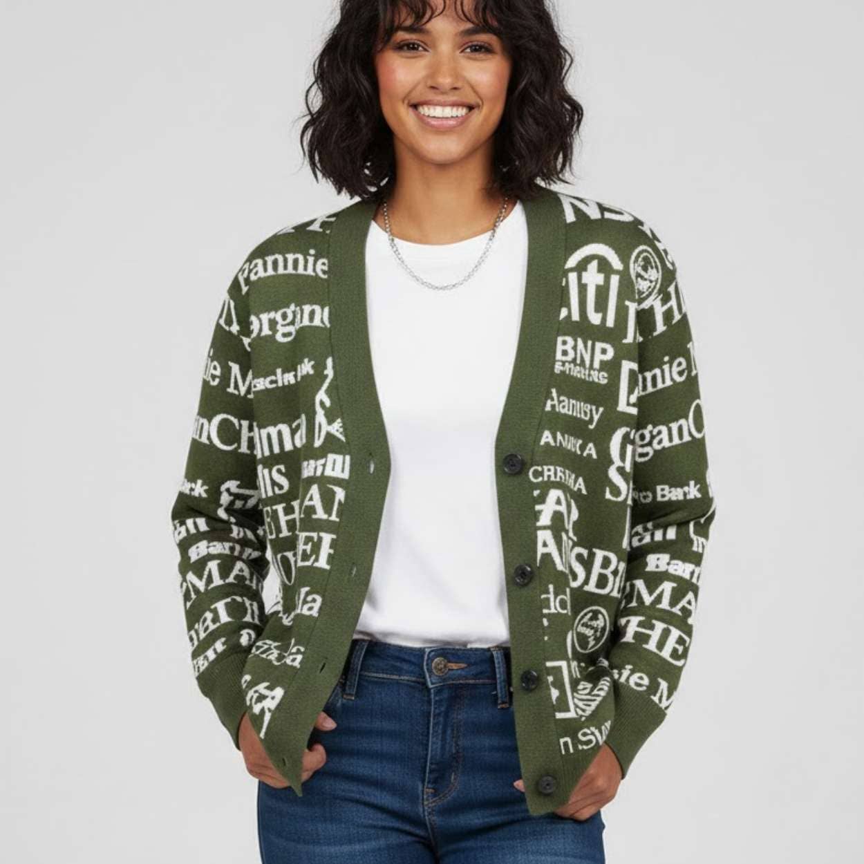 2008 Financial Crisis Knitted Cardigan 2008 Financial Crisis Knitted Cardigan