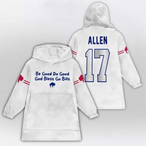 Allen 17 Be Good Do Good God Less Go Bills Unisex Blanket Hoodie