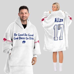 Allen 17 Be Good Do Good God Less Go Bills Unisex Blanket Hoodie