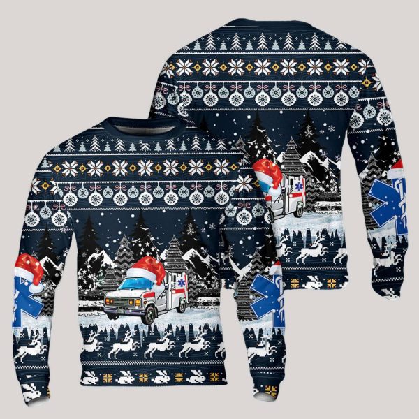 Ambulance Christmas Ugly Sweater