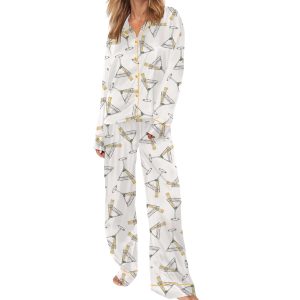 Apres Ski Martini Silky Satin Pajama Set
