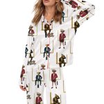 Benito Bowl Bad Bunny Satin Pajama Set