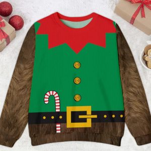 Bigfoot ELF Ugly Christmas Sweater