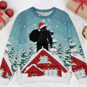 Bigfoot Santa Gets In The Chimney Ugly Sweater