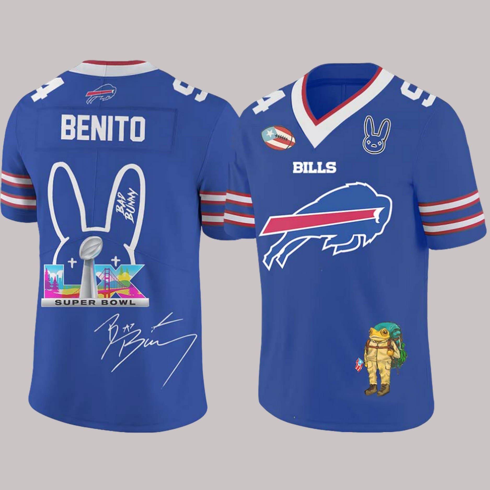 Bills Bad Bunny Halftime Show Benito Bowl Jersey Bills Bad Bunny Halftime Show Benito Bowl Jersey