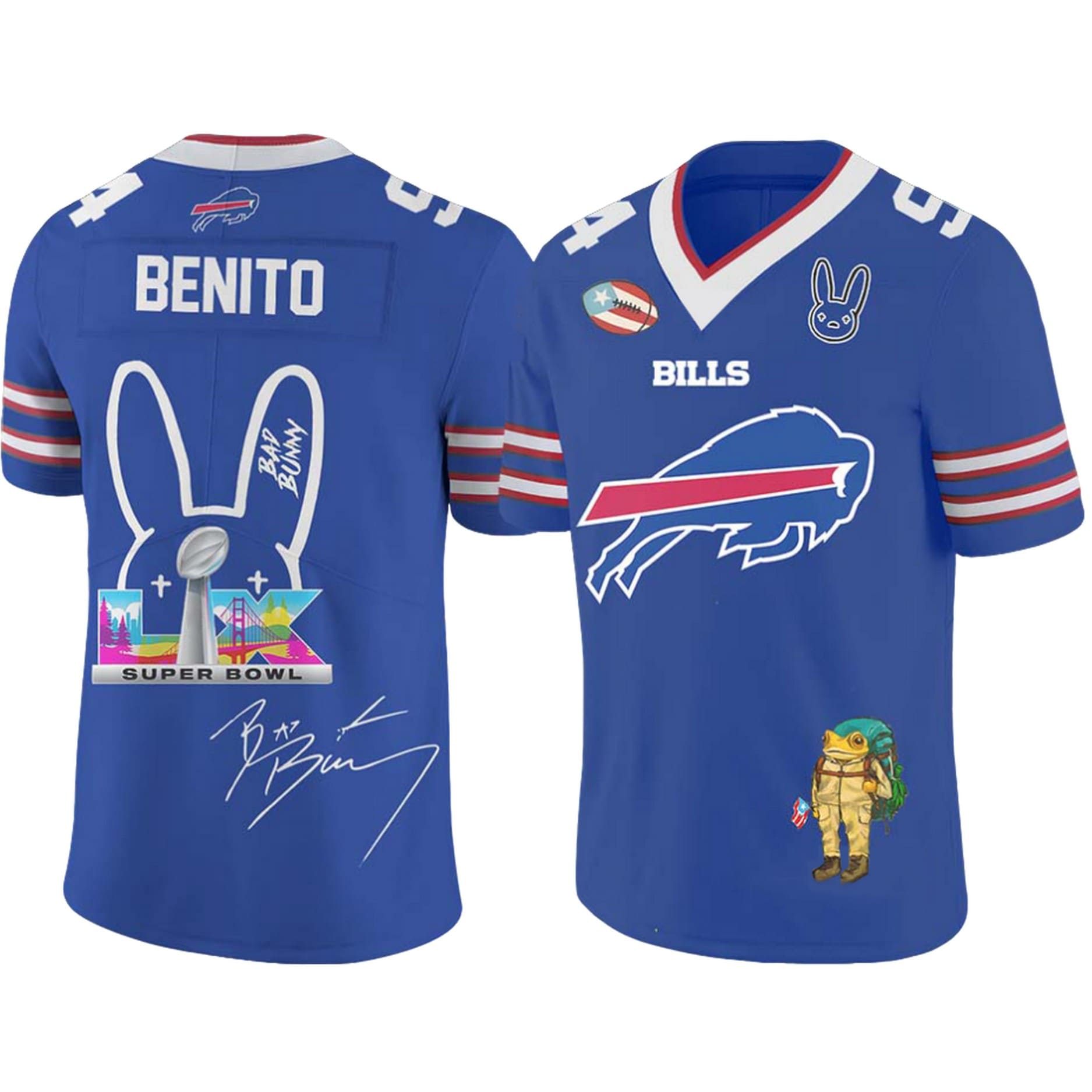 Bills Bad Bunny Halftime Show Benito Bowl Jersey Bills Bad Bunny Halftime Show Benito Bowl Jersey