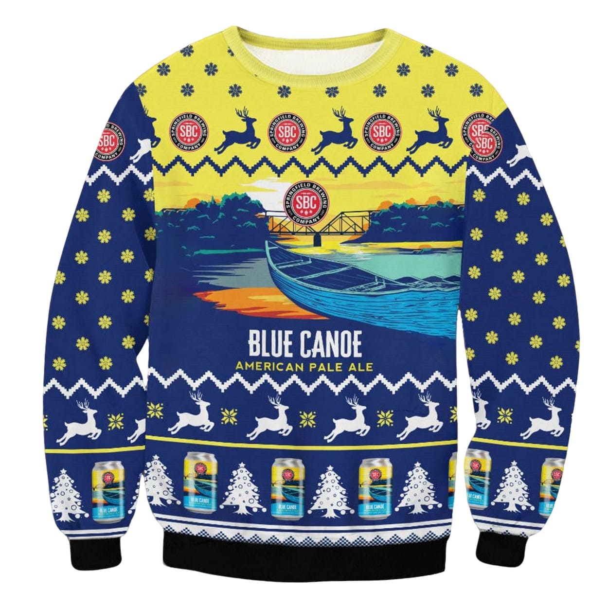 Blue Canoe American Pale Ale Ugly Christmas Sweater Blue Canoe American Pale Ale Ugly Christmas Sweater