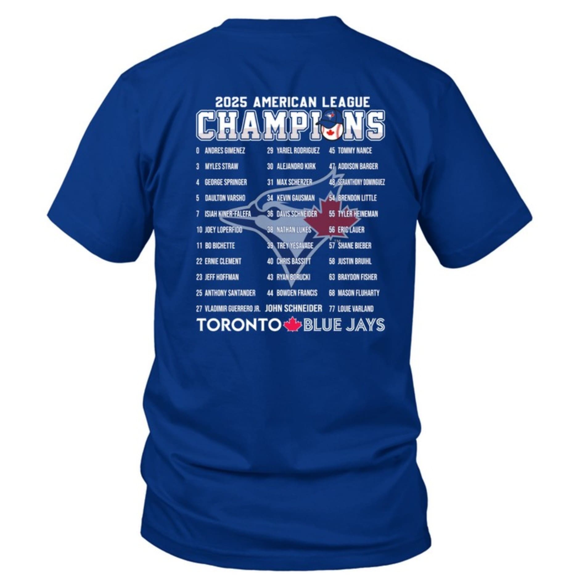 Blue Jays 2025 AL Champions Shirt Blue Jays 2025 AL Champions Shirt