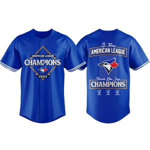 Blue Jays 3 Times AL Champions Baseball Jersey