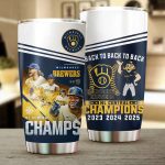 Brewers Back To Back To Back NL Central Champs 2023 2024 2025 Tumbler Cup