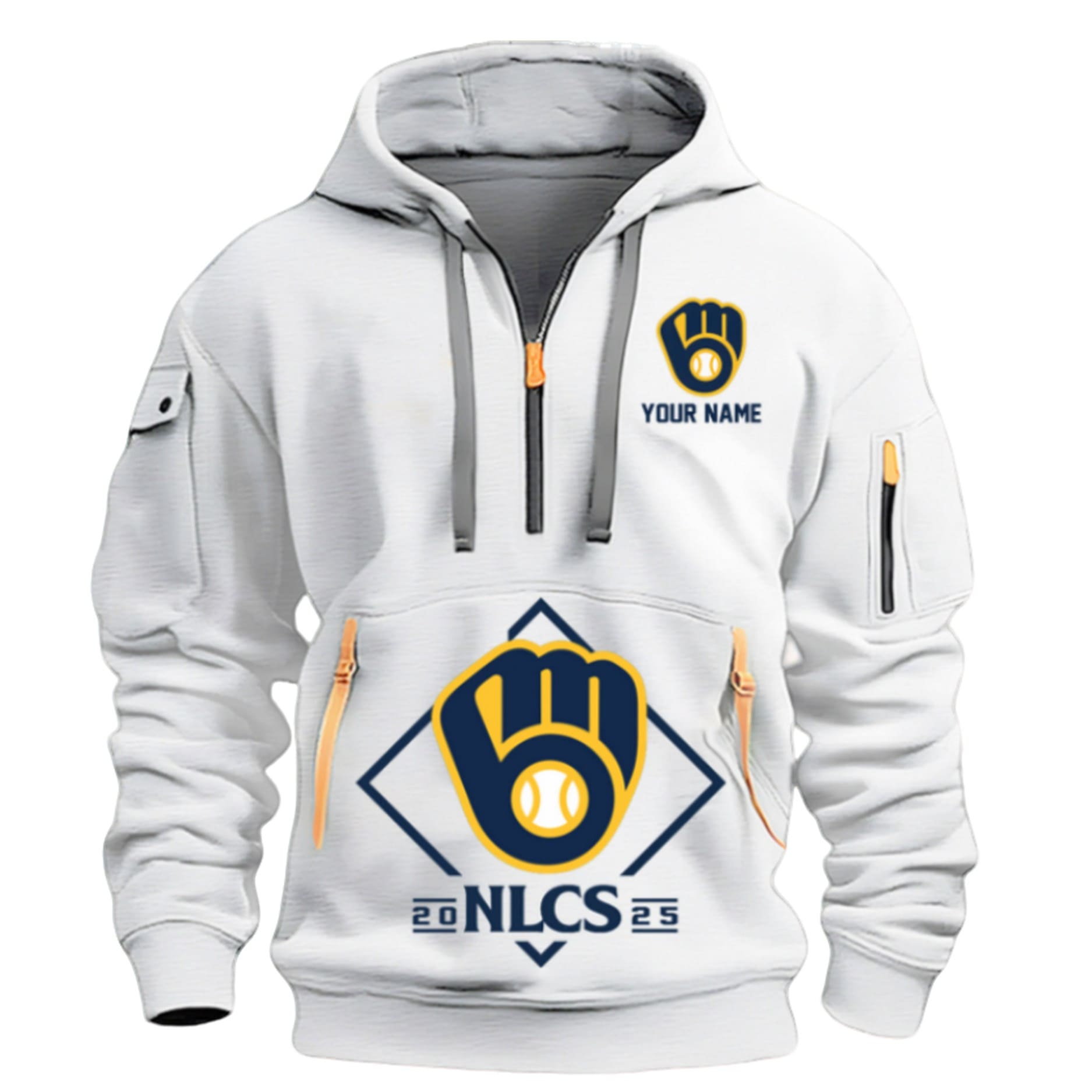 Brewers NLCS 2025 Quarter Zip Hoodie Brewers NLCS 2025 Quarter Zip Hoodie