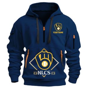 Brewers NLCS 2025 Quarter Zip Hoodie 2 Brewers NLCS 2025 Quarter Zip Hoodie