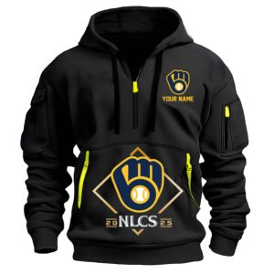 Brewers NLCS 2025 Quarter Zip Hoodie 1 Brewers NLCS 2025 Quarter Zip Hoodie