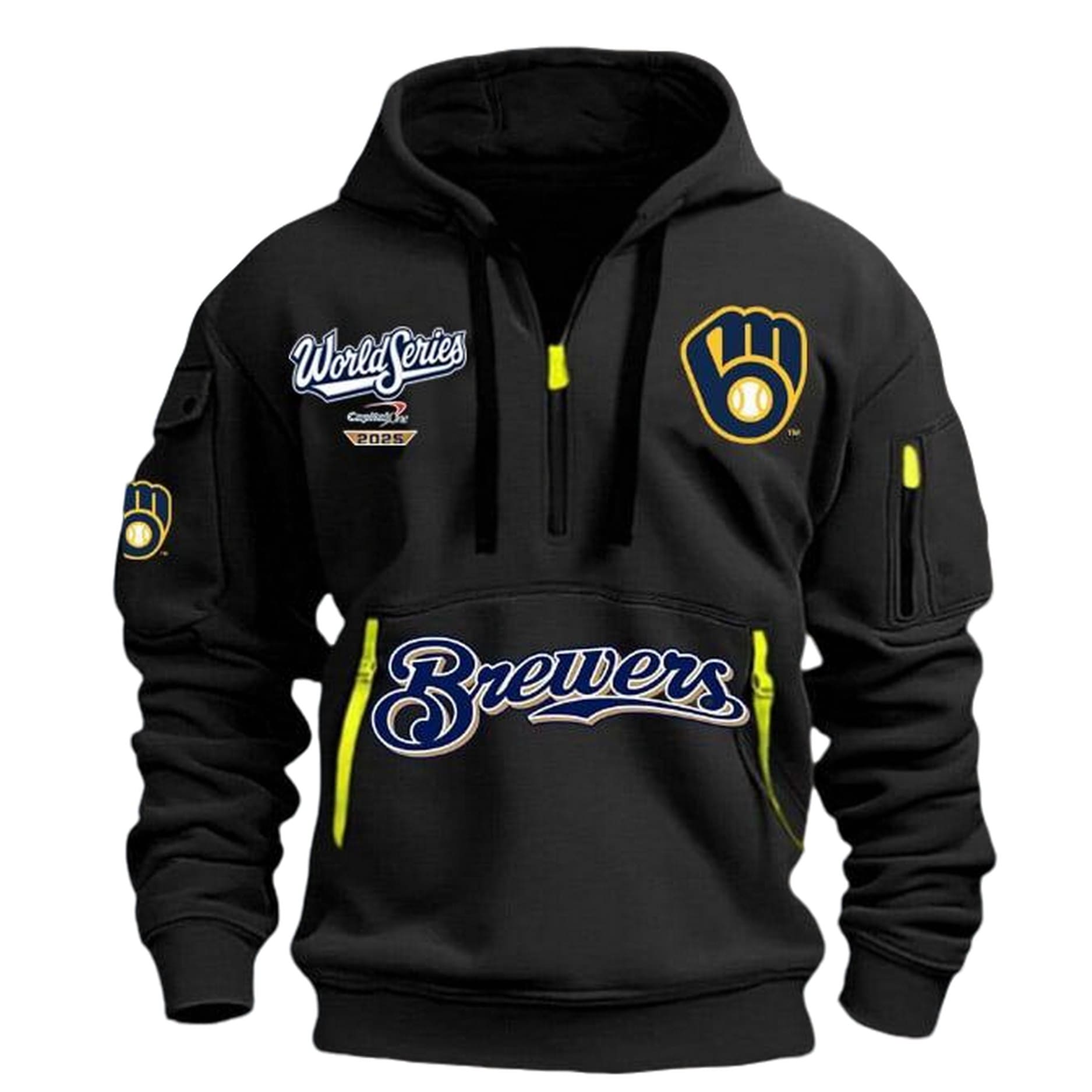 Brewers World Series 2025 Quarter Zip Hoodie Brewers World Series 2025 Quarter Zip Hoodie