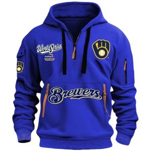 Brewers World Series 2025 Quarter Zip Hoodie 2 Brewers World Series 2025 Quarter Zip Hoodie