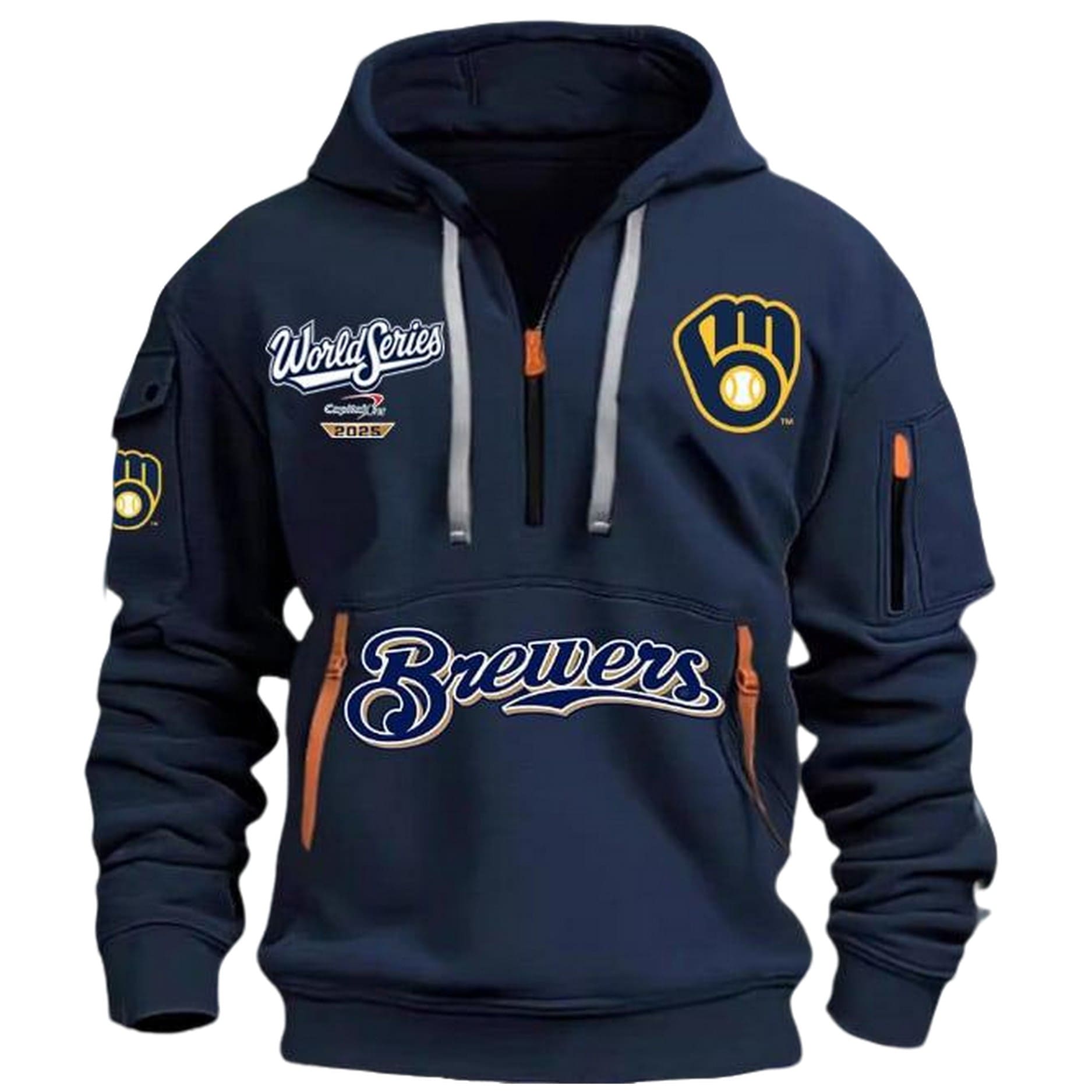 Brewers World Series 2025 Quarter Zip Hoodie Brewers World Series 2025 Quarter Zip Hoodie