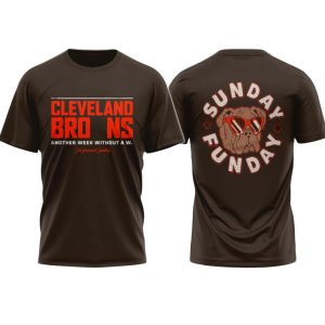 Browns Sunday Funday Bulldog T shirt