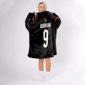 Burrow 9 Bengals Believe Unisex Blanket Hoodie