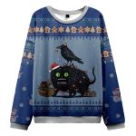 Cat Crow And Fish Unite Christmas Ugly Sweater