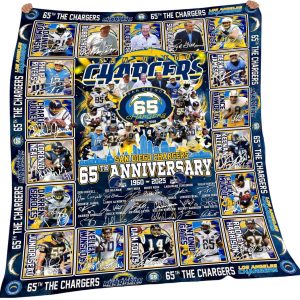 Chargers 65th Anniversary 1960 2025 Blanket