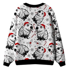 Christmas Capybara Ugly Cardigan Sweater