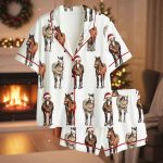 Christmas Horses Western Satin Pajama Set