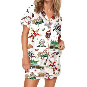 Christmas Vacation Clark Silky Satin Pajama Set 1 Christmas Vacation Clark Silky Satin Pajama Set