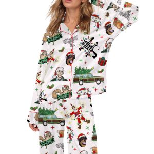 Christmas Vacation Clark Silky Satin Pajama Set