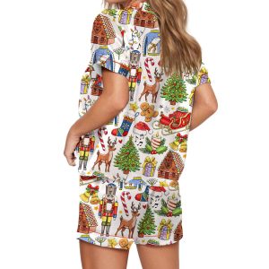 Christmas Vibes Silky Satin Pajama Set