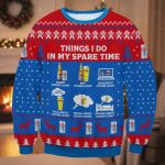 Coors Light Things I Do In My Spare Time Ugly Christmas Sweater
