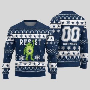 Cowboys Portland Frog Resist Ugly Christmas Sweater