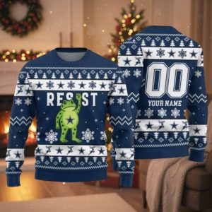Cowboys Portland Frog Resist Ugly Christmas Sweater