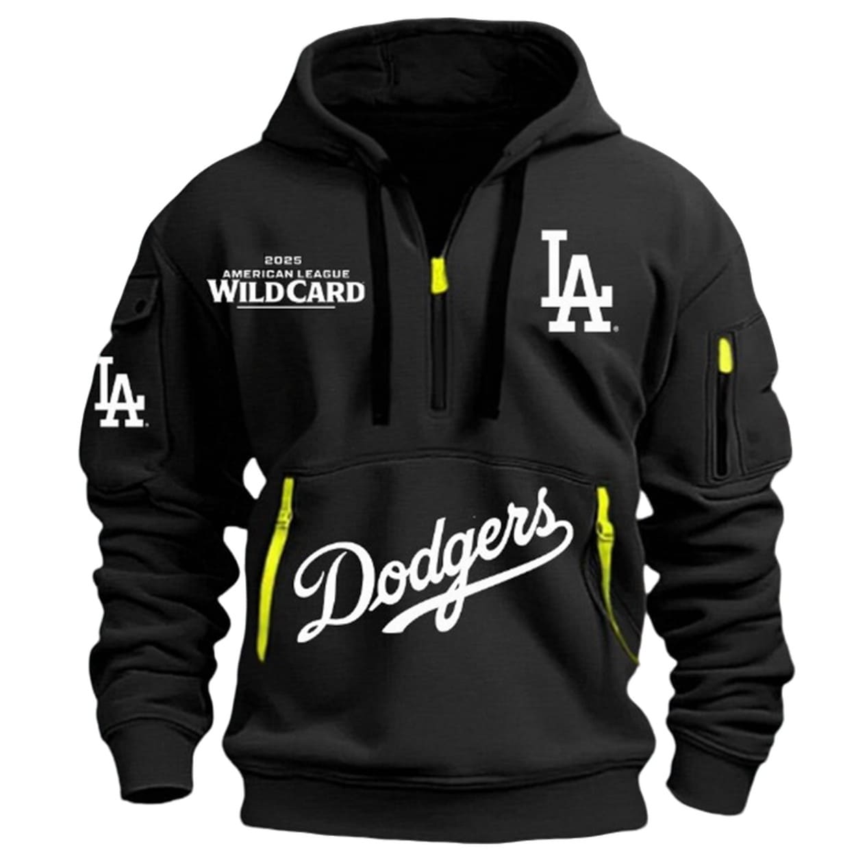 Dodgers 2025 AL Wild Card Quarter Zip Hoodie Dodgers 2025 AL Wild Card Quarter Zip Hoodie