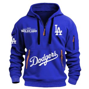 Dodgers 2025 AL Wild Card Quarter Zip Hoodie 1 Dodgers 2025 AL Wild Card Quarter Zip Hoodie