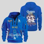 Dodgers 9X World Series Champions 2025 Quarter Zip Hoodie