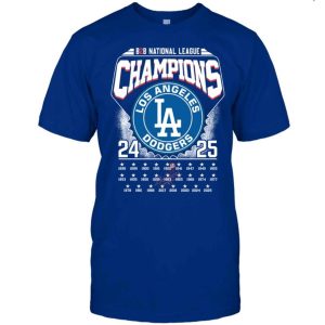 Dodgers B2B NL Champions 2024-2025 Two-Sided Shirt 1 Dodgers B2B NL Champions 2024 2025 Two Sided Shirt