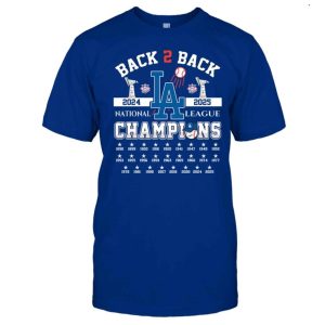Dodgers Back 2 Back NL Champions 2024 2025 Shirt