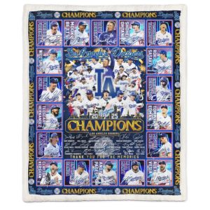 Dodgers Baseball 2025 Champions Blanket 1 Dodgers Baseball 2025 Champions Blanket