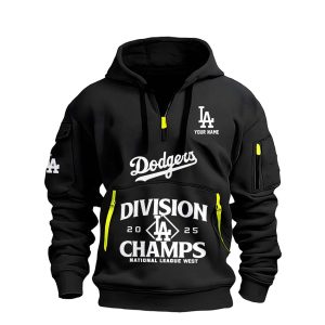 Dodgers NL West Division Champs Quarter Zip Hoodie 4 Dodgers NL West Division Champs Quarter Zip Hoodie