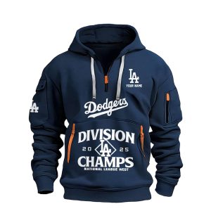 Dodgers NL West Division Champs Quarter Zip Hoodie 3 Dodgers NL West Division Champs Quarter Zip Hoodie